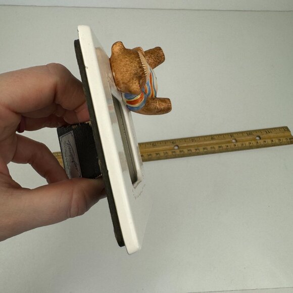Vtg Terragrafics Kid Bear Teddy Miniature Tabletop Pic Frame Square Minimal READ - Picture 11 of 14